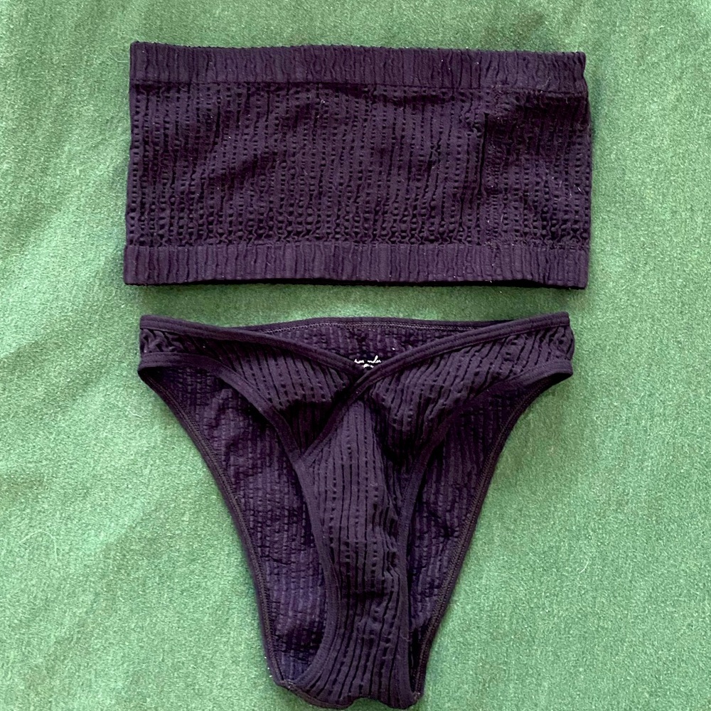 High Leg Bikini Bottom & Bandeau Bikini Top